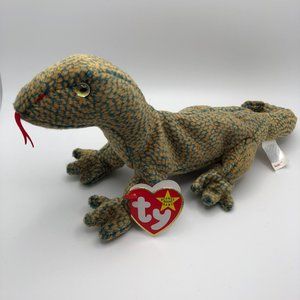 ORIGINAL Ty Beanie Baby Retired "Scaly" the Lizard 1999